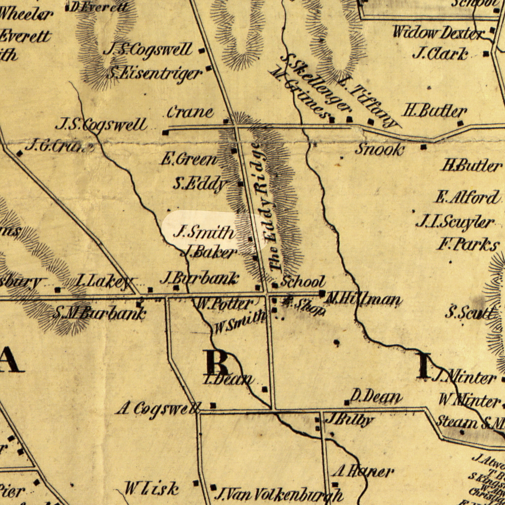 1853 Wayne County Mar-9 Excerpt Map